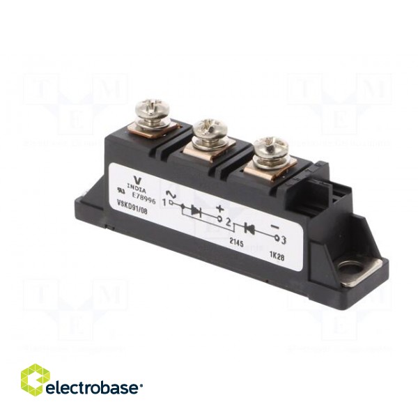 Module: diode | double series | 800V | If: 100A | ADD-A-Pak,TO240AA paveikslėlis 4