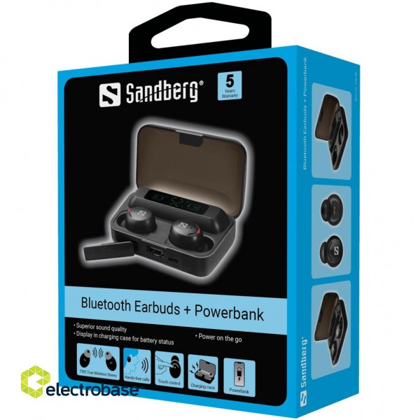 Sandberg 126-38 Bluetooth Earbuds + Powerbank image 5