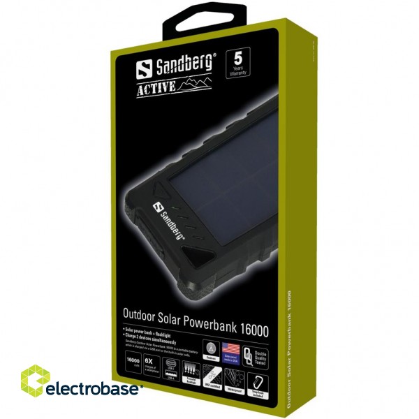 Sandberg 420-35 Outdoor Solar Powerbank 16000mAh image 3