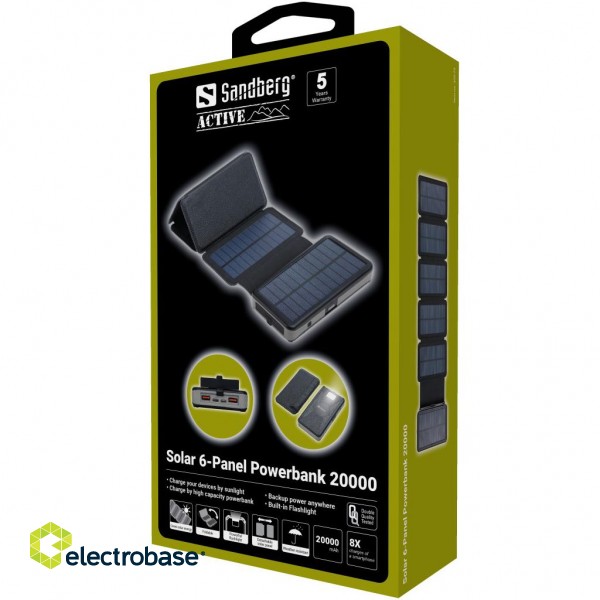 Sandberg 420-73 Solar 6-Panel Powerbank 20000mAh image 5