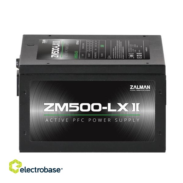Zalman ZM500-LXII 500W, Active PFC, 85% paveikslėlis 1