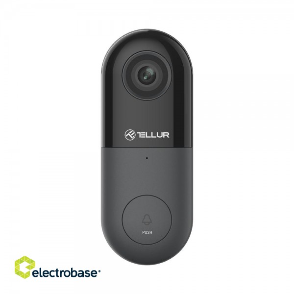 Tellur Smart WiFi Video DoorBell 1080P, PIR, Wired black image 2