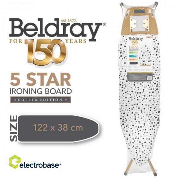 Beldray LA089236GRY1EU7 150 Years 122x38cm 5* Ironing Board Grey Monodo image 2