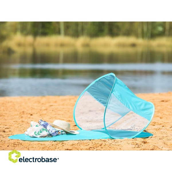 Tracer 46932 Beach pop up mat blue with shelter image 5