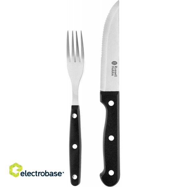 Russell Hobbs RH000432EU Steak knife and fork set 12pcs black image 2