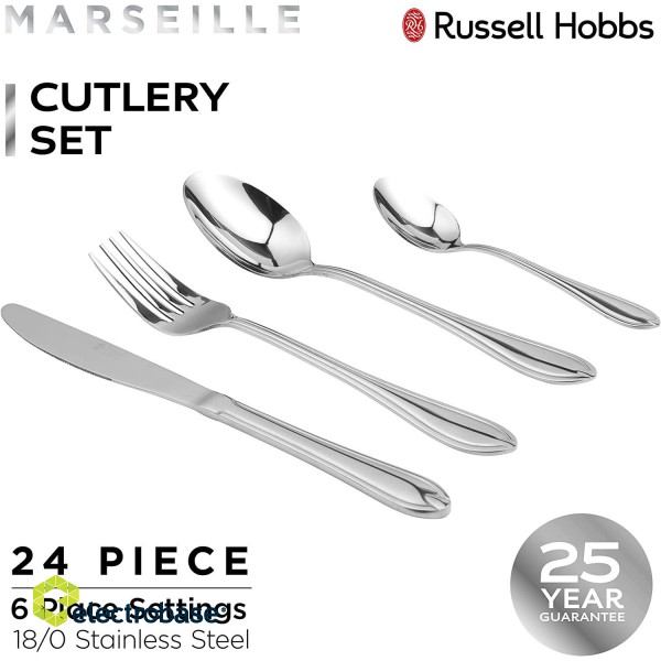 Russell Hobbs RH02224EU7 Marseille cutlery set 24pcs paveikslėlis 1