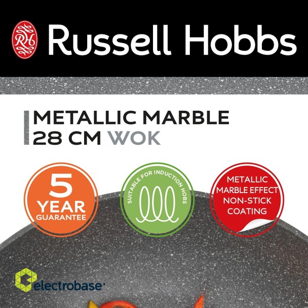 Russell Hobbs RH02812EU7 Metallic Marble wok 28cm paveikslėlis 4