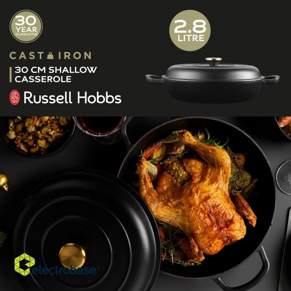 Russell Hobbs RH02525BEU7 Cast iron casserole 30cm black фото 3