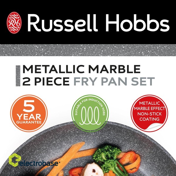 Russell Hobbs RH02834EU7 Metallic Marble 2pcs frypan set image 6