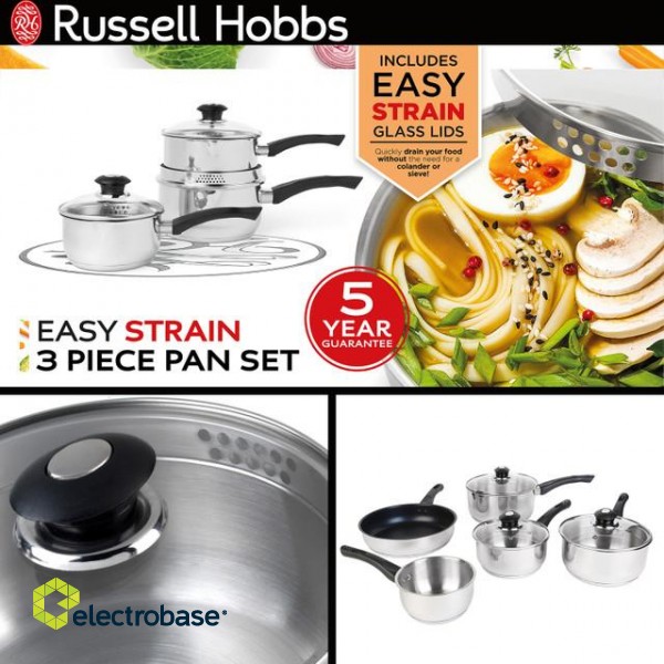 Russell Hobbs RH00542EU7 Easy Strain Pan Set 3pcs paveikslėlis 3