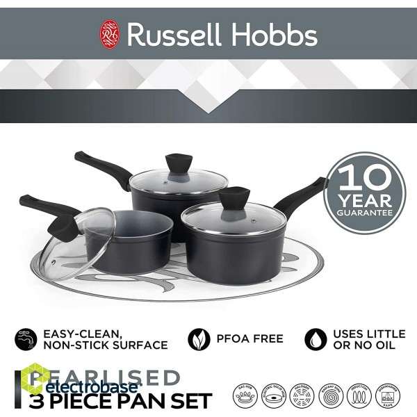 Russell Hobbs RH01706EU Pearlised saucepan set 3pcs image 5