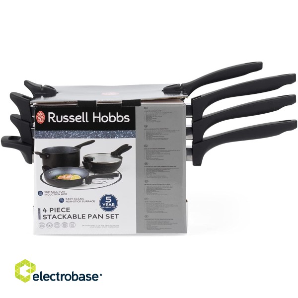 Russell Hobbs RH01840EU7 Stackable metallic marble pan set 4pcs paveikslėlis 10