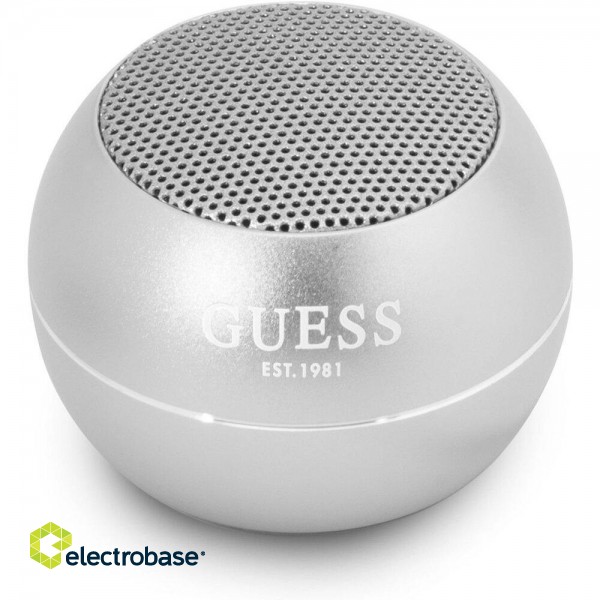 Guess Mini Bluetooth Speaker 3W 4H Silver image 1