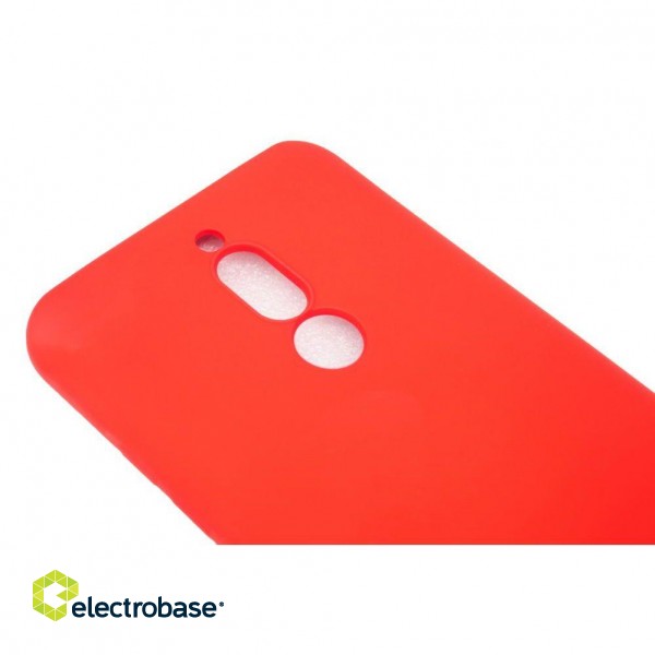 Xiaomi Redmi 8 Soft Touch Silicone Case with Strap Red image 2