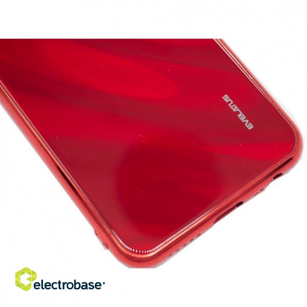 Xiaomi Redmi 8 Water Ripple Full Color Electroplating Tempered Glass Case Red image 2