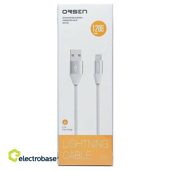 Orsen S32 Micro Data Cable 2.1A 1.2m grey фото 3