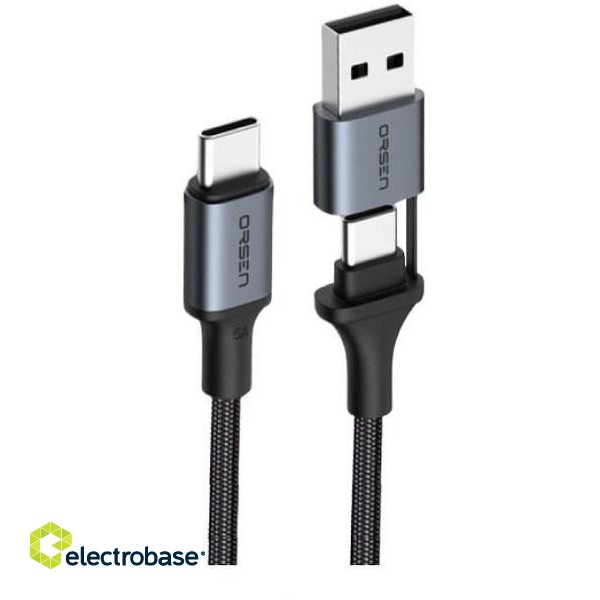 Orsen S8 2-IN-1 USB and Type-C 5A 1.5m black image 1