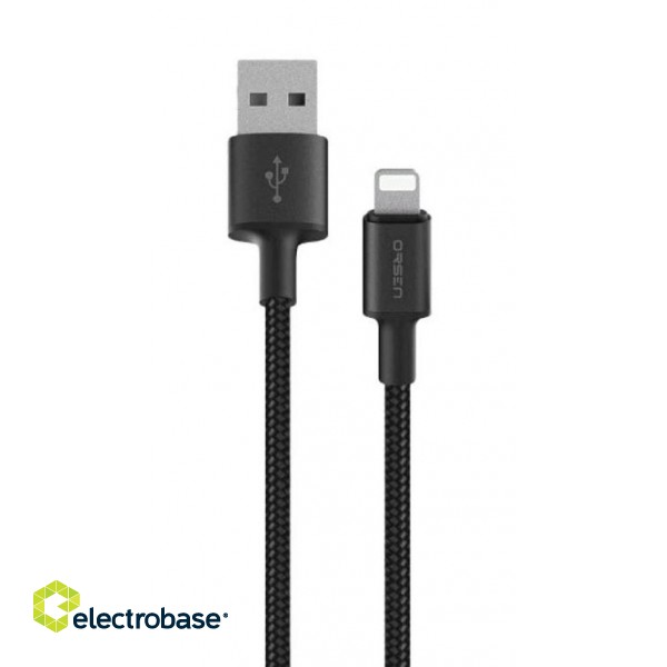 Orsen S9L USB A and Lightning 2.1A 1m black image 1
