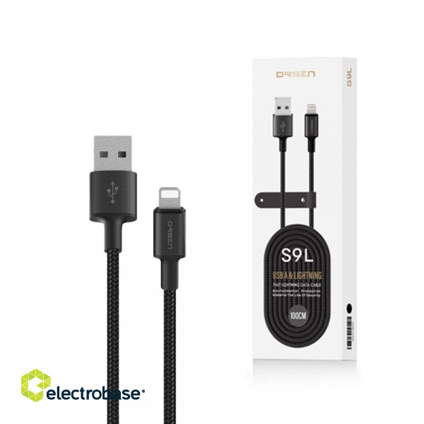 Orsen S9L USB A and Lightning 2.1A 1m black image 2