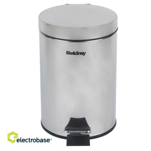 Beldray LA038098SSAFEU7 3 Litre Soft-Close Pedal Bin SS image 1