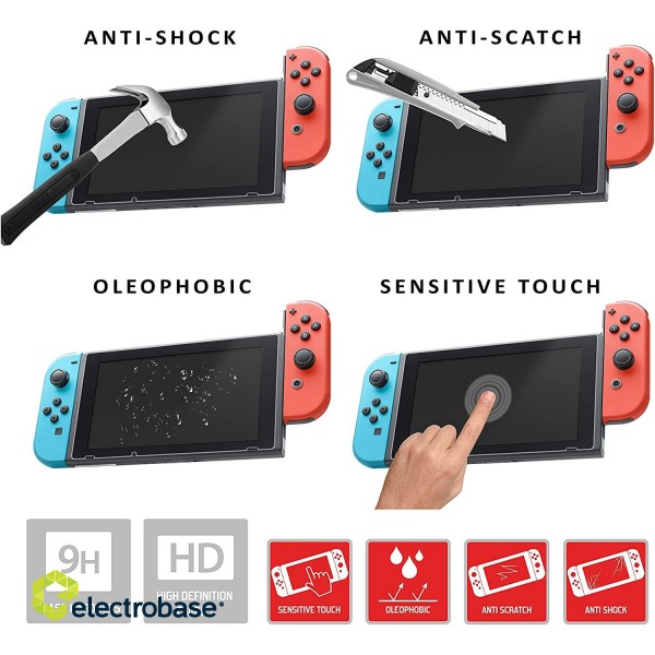 Subsonic Super Screen Protector Tempered Glass for Nintendo Switch фото 2