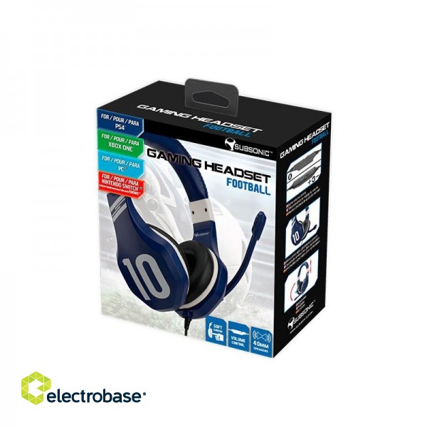 Subsonic Gaming Headset Football Blue image 5