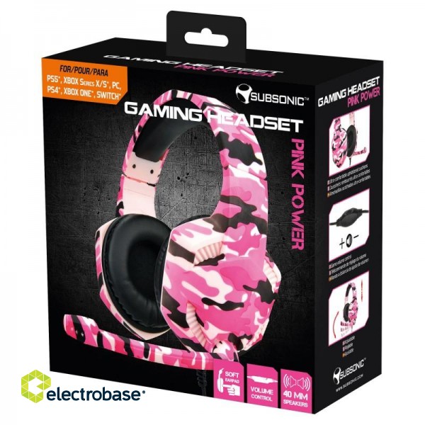Subsonic Gaming Headset Pink Power image 5