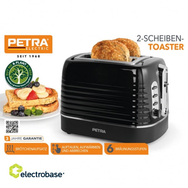 Petra PT5573BLKVDE Oscuro 2 slice toaster image 10