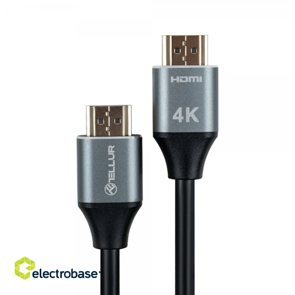 Tellur High Speed HDMI 2.0 cable, 4K 18Gbps plug-plug Ethernet gold-plated 3m black paveikslėlis 1