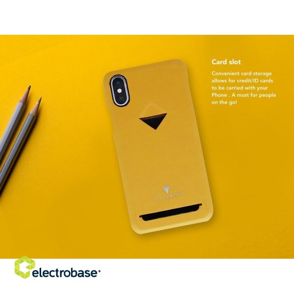 VixFox Card Slot Back Shell for Iphone X/XS mustard yellow image 3