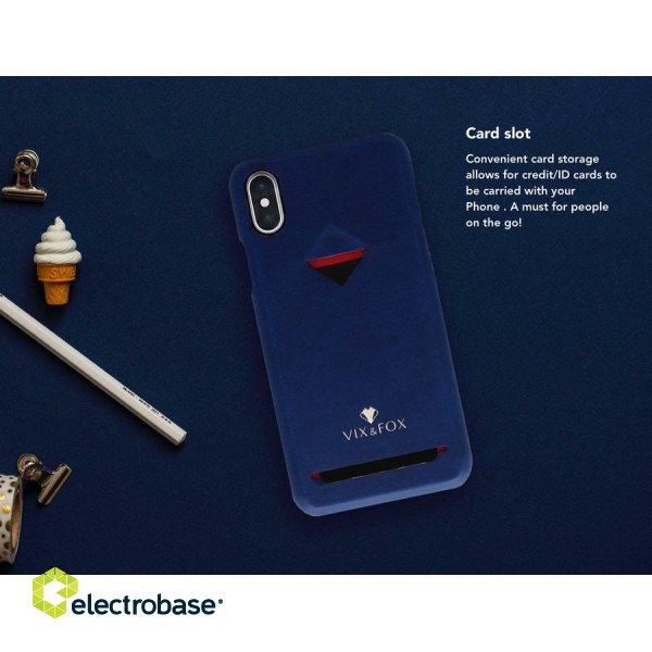 VixFox Card Slot Back Shell for Iphone XSMAX navy blue paveikslėlis 3