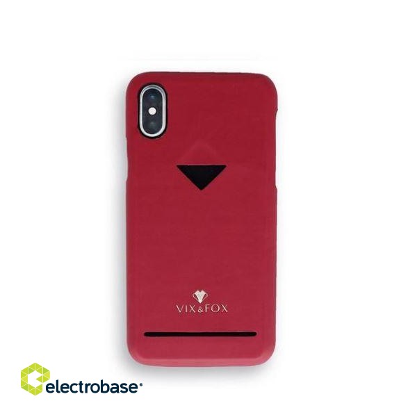 VixFox Card Slot Back Shell for Iphone XSMAX ruby red image 1