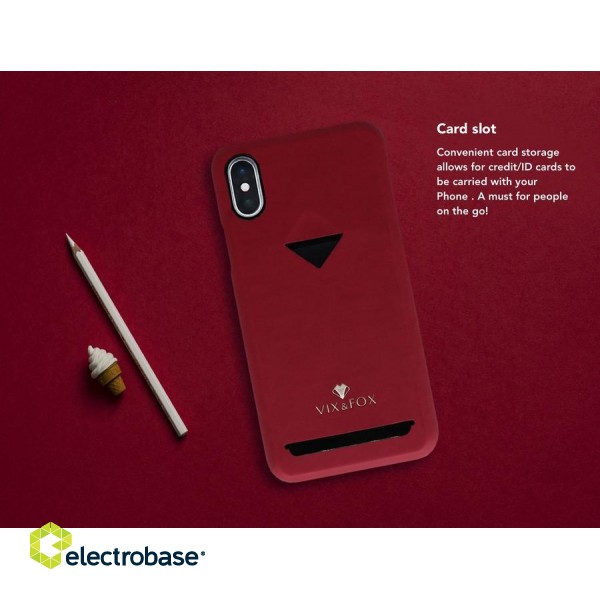 VixFox Card Slot Back Shell for Iphone X/XS ruby red image 3