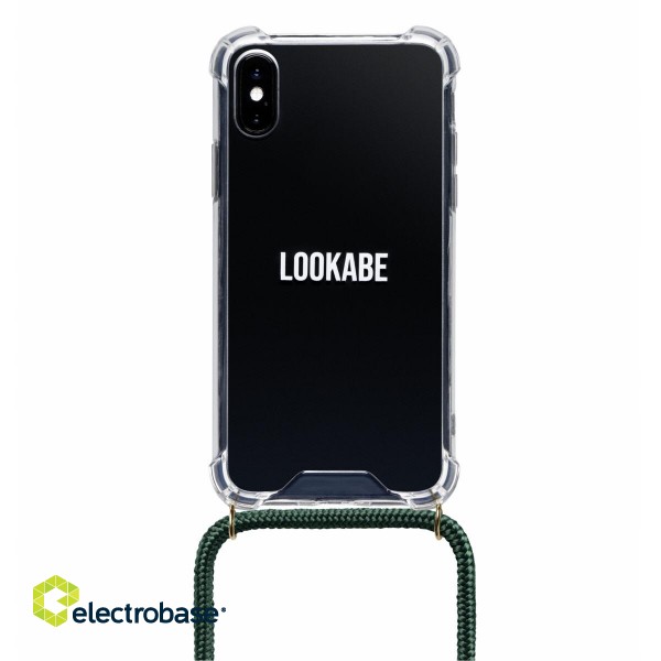 Lookabe Necklace iPhone X/Xs gold green loo013 image 1