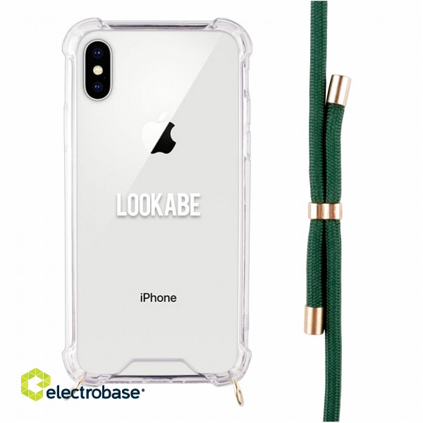 Lookabe Necklace iPhone X/Xs gold green loo013 image 5