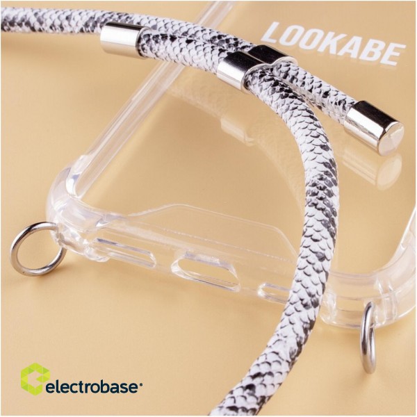 Lookabe Necklace Snake Edition iPhone Xr silver snake loo019 image 2