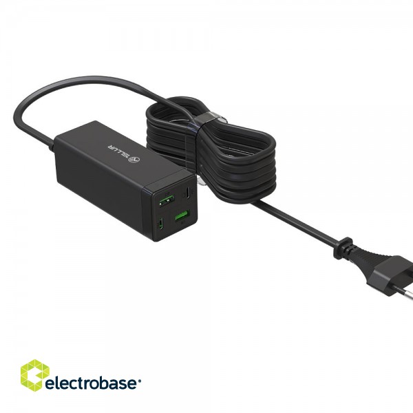 Tellur AC Charger PDHC2 65W (2xPD2xQC3.0) EU UK US Black image 2