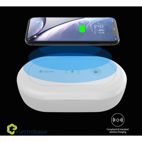 Devia Wireless Charging Disinfection box white фото 6