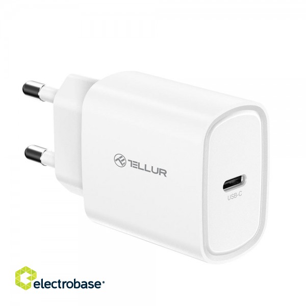 Tellur 20W USB-C PD wall charger white фото 1