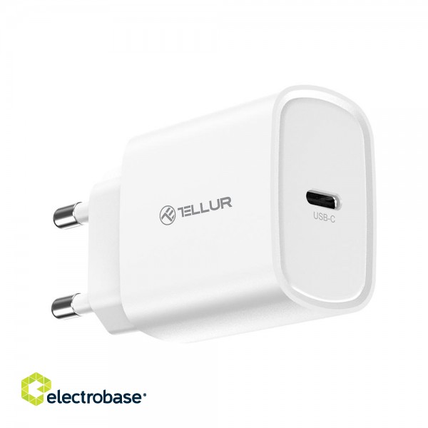 Tellur 20W USB-C PD wall charger white image 2
