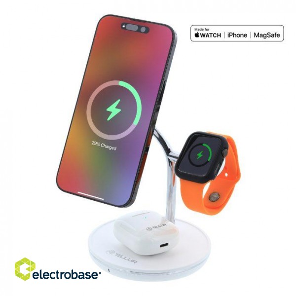 Tellur 3in1 MagSafe Wireless Desk Charger paveikslėlis 3