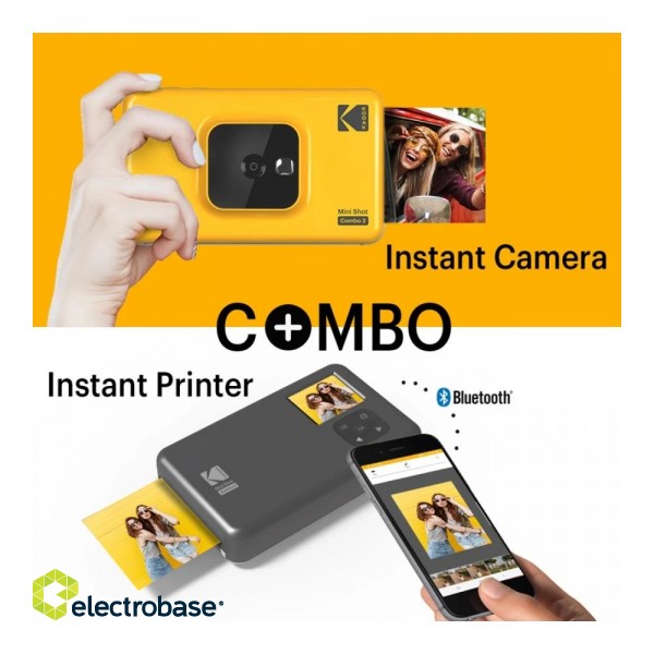 Kodak Mini Shot 2  Camera and Printer Combo Yellow paveikslėlis 2