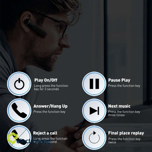 Tellur Bluetooth Headset Vox 40 black paveikslėlis 3