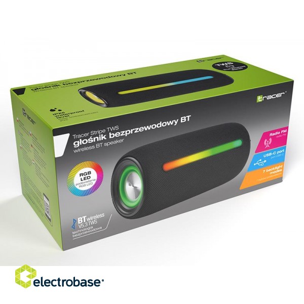 Audio- ja HiFi-süsteemid // Kõlarid // Głośniki TRACER Stripe TWS BLUETOOTH RGB image 7