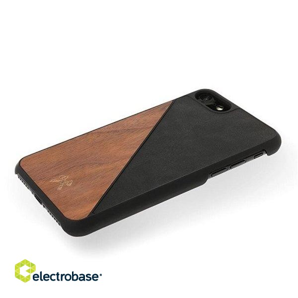 Woodcessories EcoSplit Wooden+Leather iPhone 7+ / 8+  Walnut/black eco249 paveikslėlis 3
