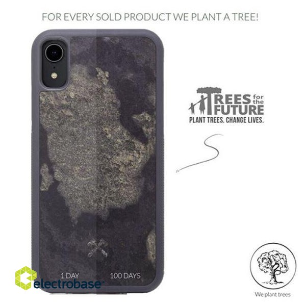 Woodcessories Stone Collection EcoCase iPhone Xr camo gray sto054 image 4