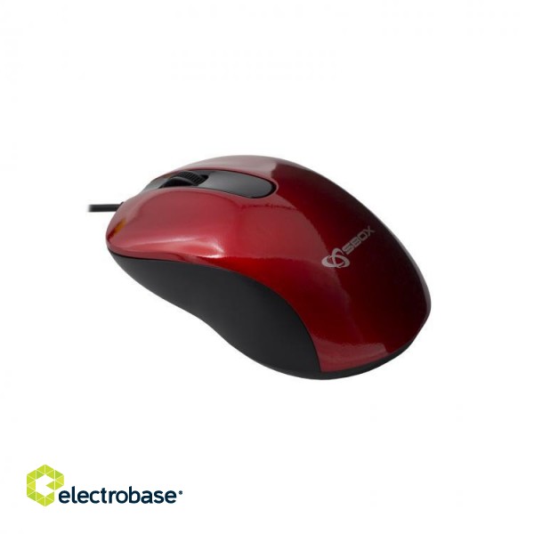 Sbox Optical Mouse M-901 red фото 3