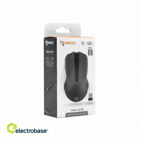 Sbox Wireless Mouse WM-373 black фото 4