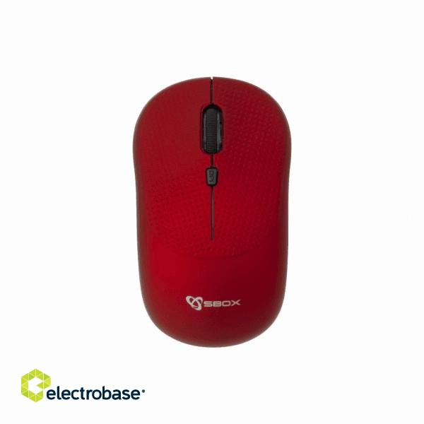 Sbox Wireless Optical Mouse WM-106 red paveikslėlis 3