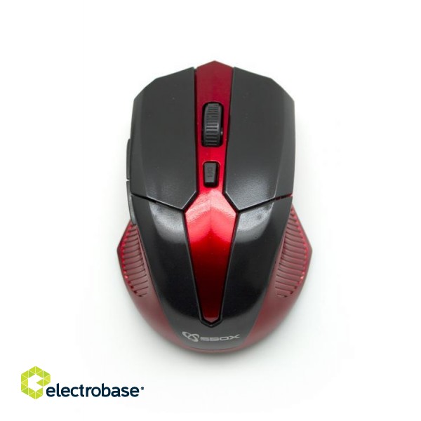 Sbox Wireless Optical Mouse WM-9017 black/red image 3